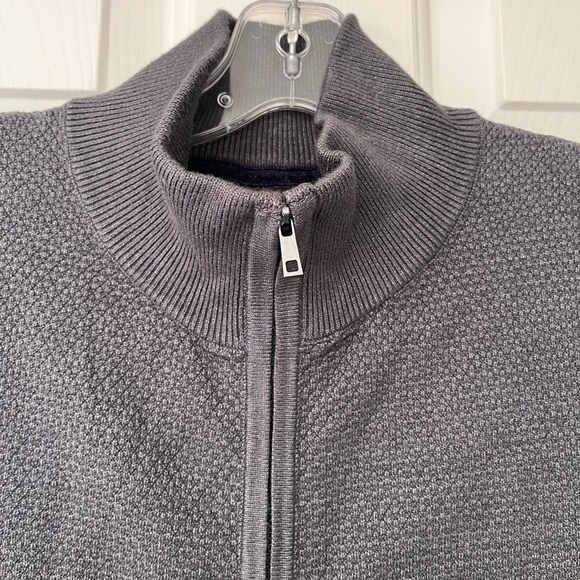NWT Harrison Davis Men’s Knit Full-Zip Sweater Vest M Charcoal Grey - Picture 4 of 11